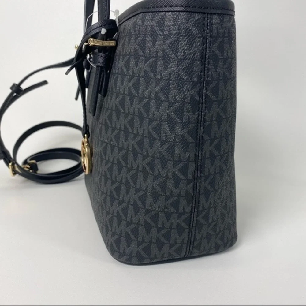 Michael Kors Jet Set Travel Extra-Small Logo Top-Zip Tote Satchel Crossbody Bag